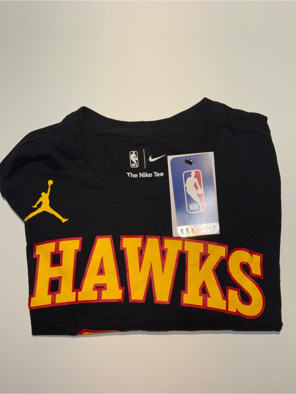 Nike Black Hawks Short Sleeve Tee with Yellow & Red Graphics